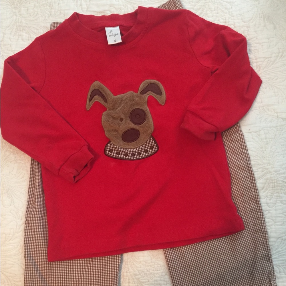 Boy's appliquéd  outfit